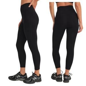 NWT MATE the Label Organic Stretch Midi Legging Jet Black Size XL Retail $88